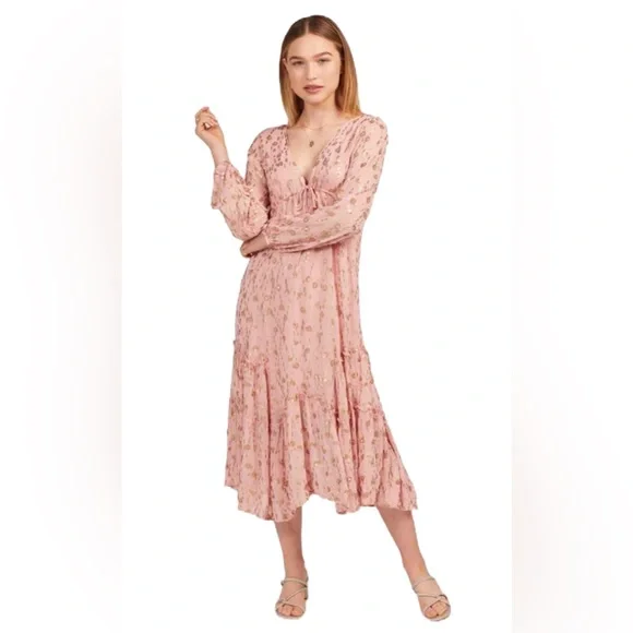 Free People | Dresses | Free People Celina Maxi Dress Pink Size Medium |  Poshmark